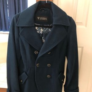 Turquoise pea coat